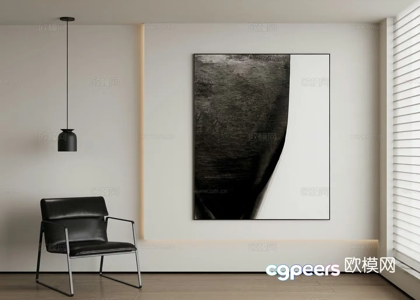 Modern decorative painting 3d model