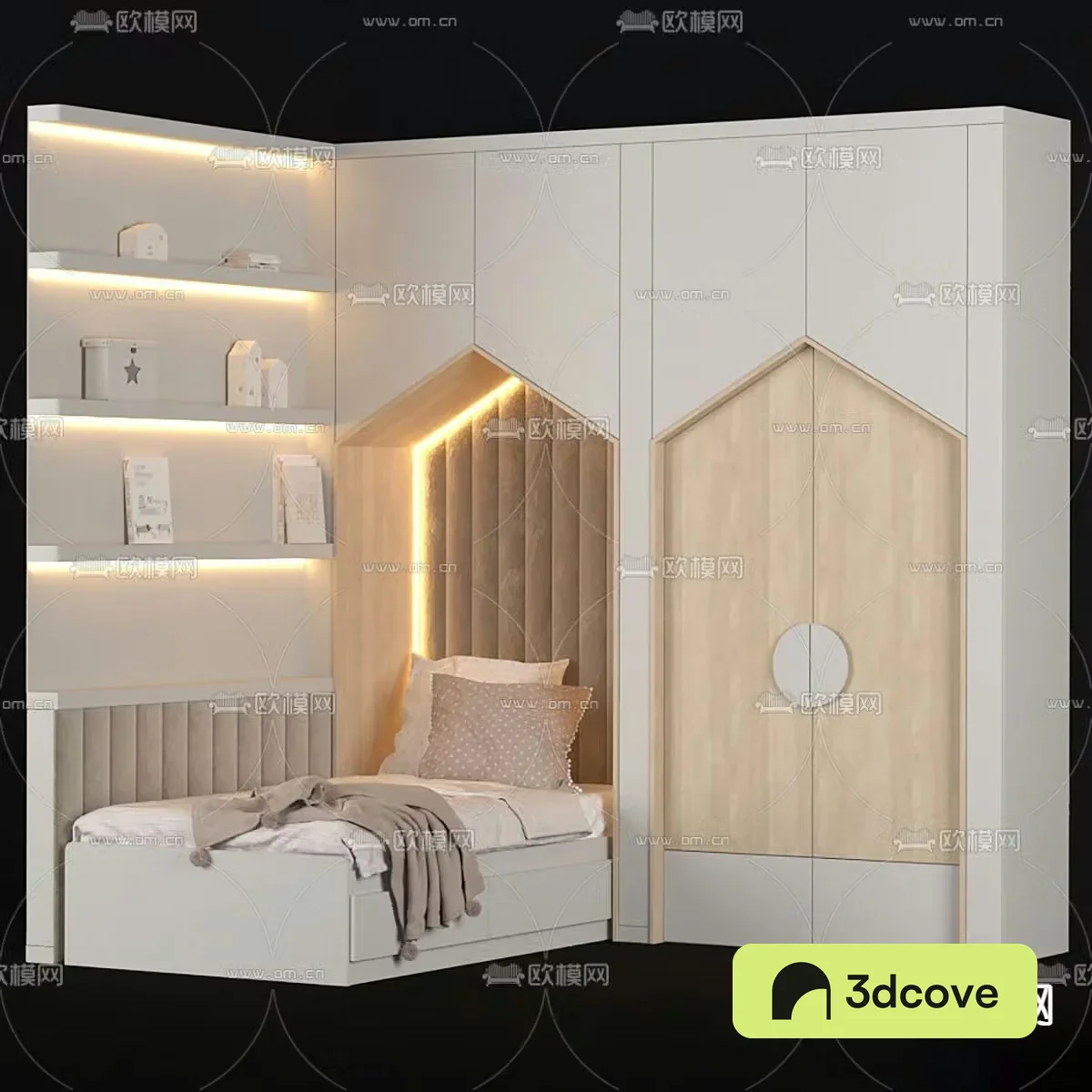 Modern children’s wardrobe children’s bed