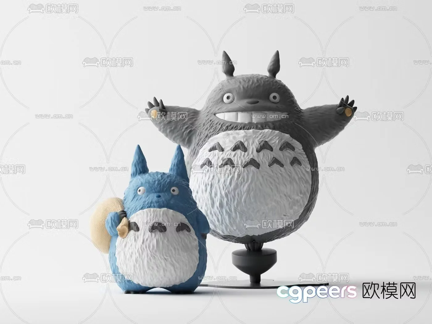 Modern Totoro Ragdoll Toy 3d model