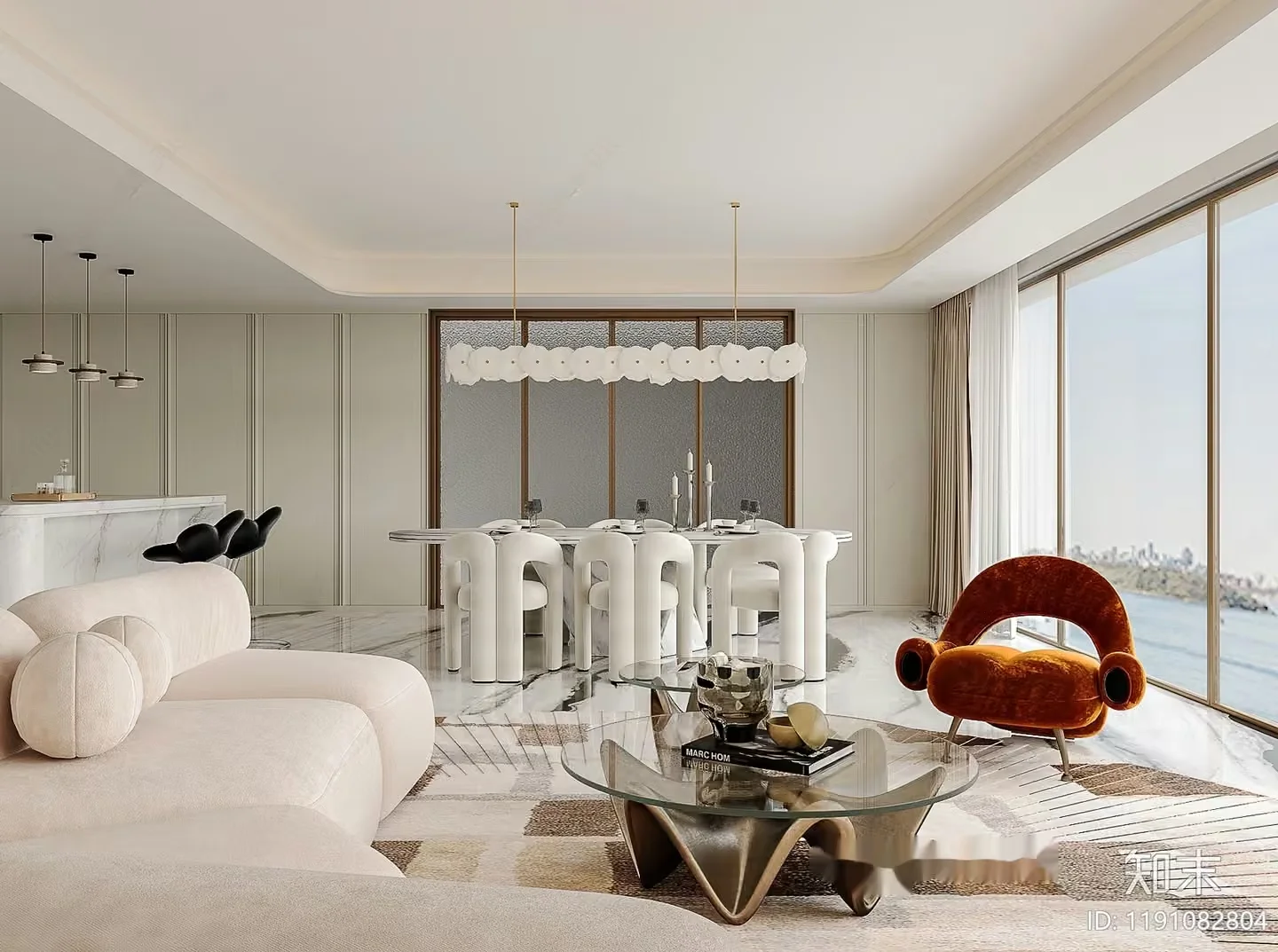 Modern Living Room 3D Model – 948 – CORONA Render