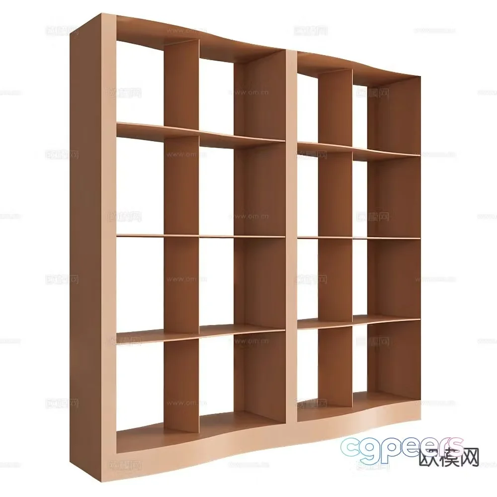 ELITE bookshelf decorative shelf 3d model