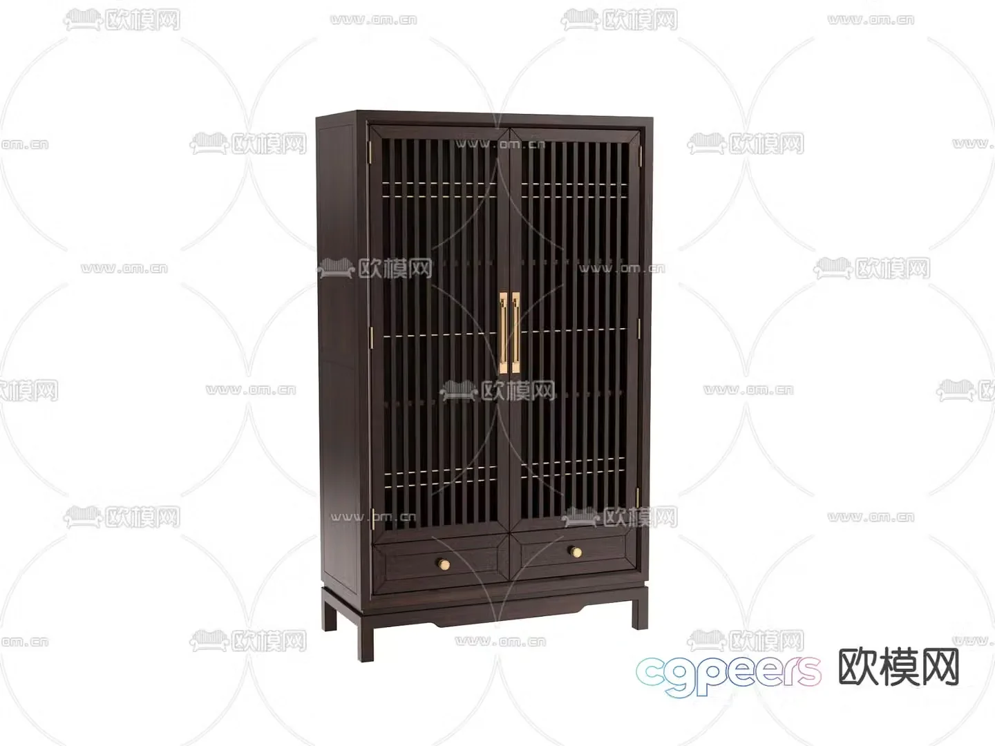 Chinese style storage cabinet hall cabinet 3D model