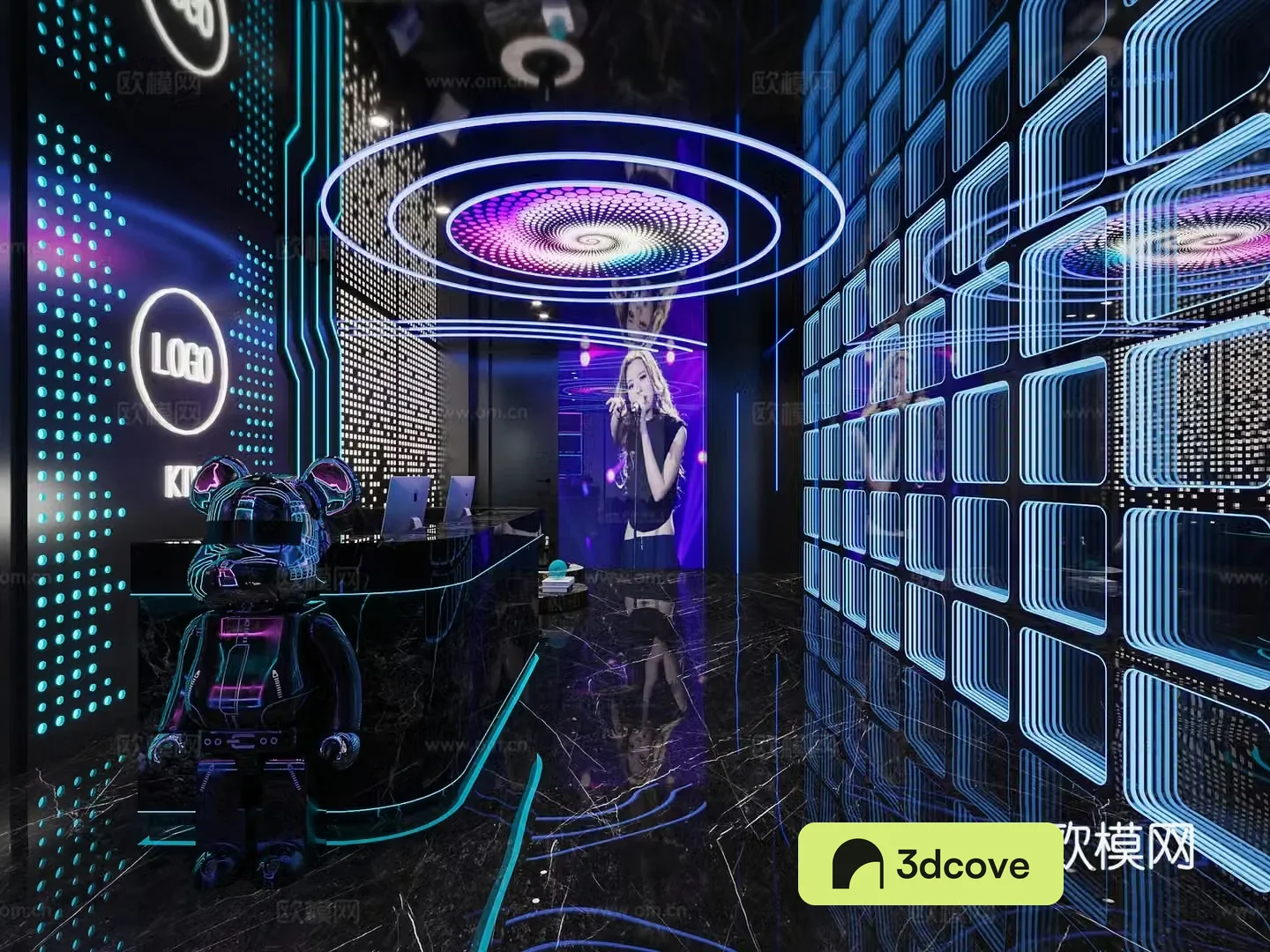 Dynamic front desk hall ktv