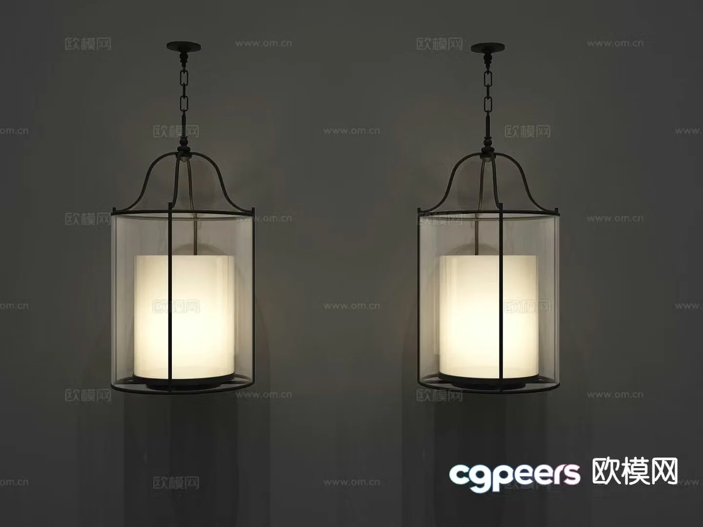 New Chinese style chandelier art chandelier 3d model