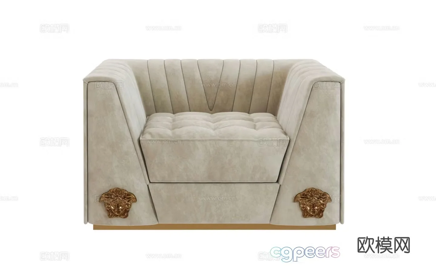 Versace ARTICLE single sofa 3d model