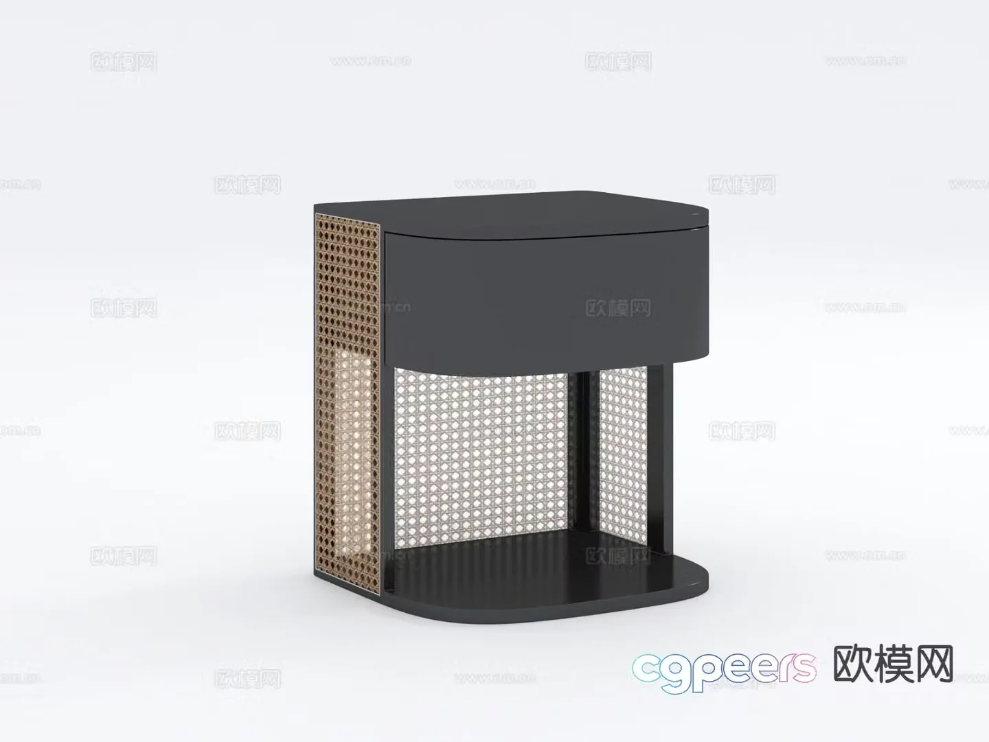 Modern bedside table 3d model