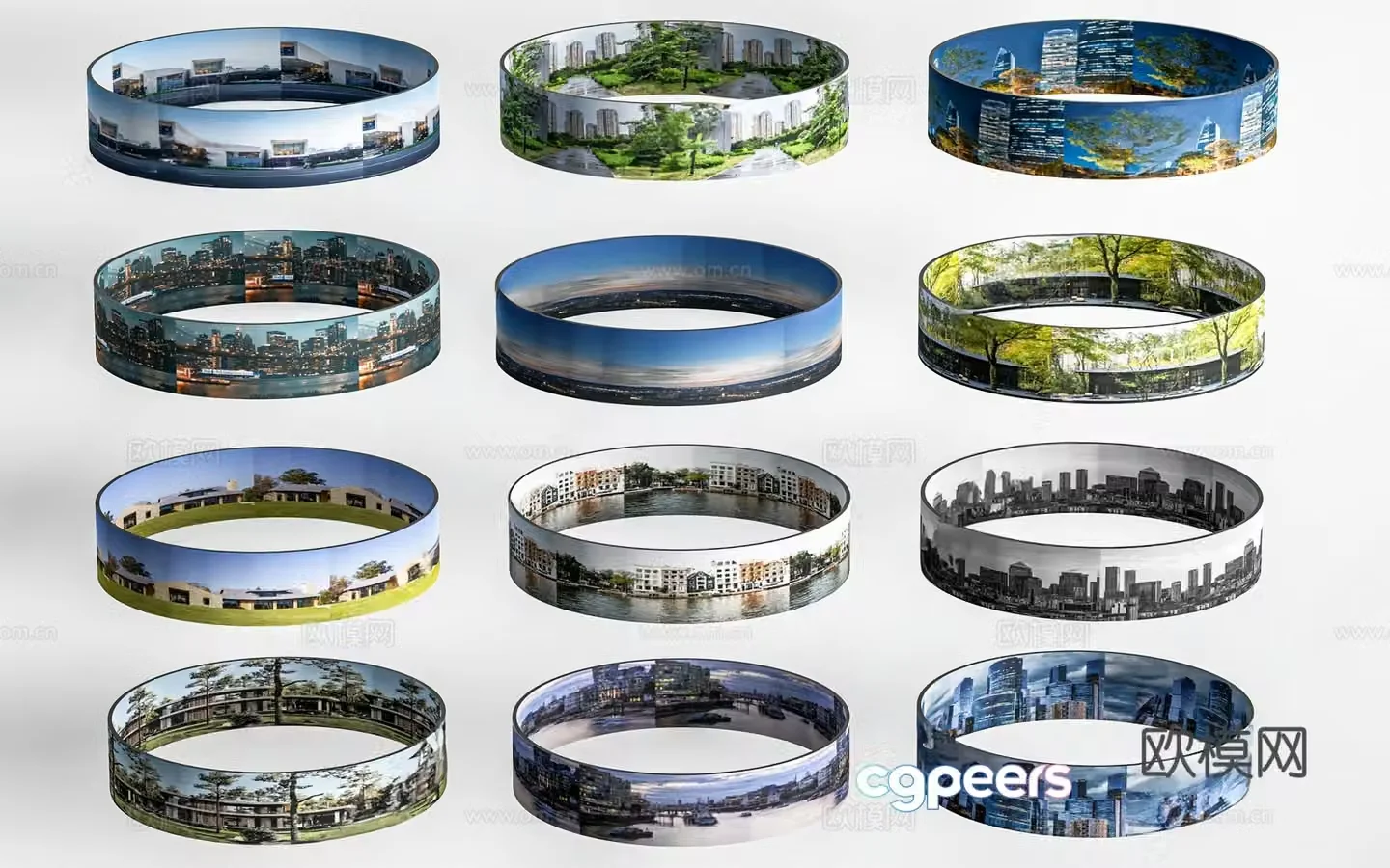 Modern other sketches Outdoor landscape map Surround background Scene map Landscape background 3d model