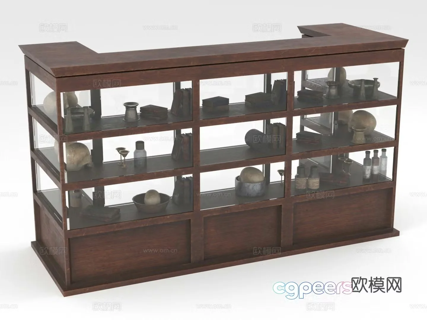 Display cabinet Exhibition rack Store counter Shelf Shelf Shelf 3D Model
