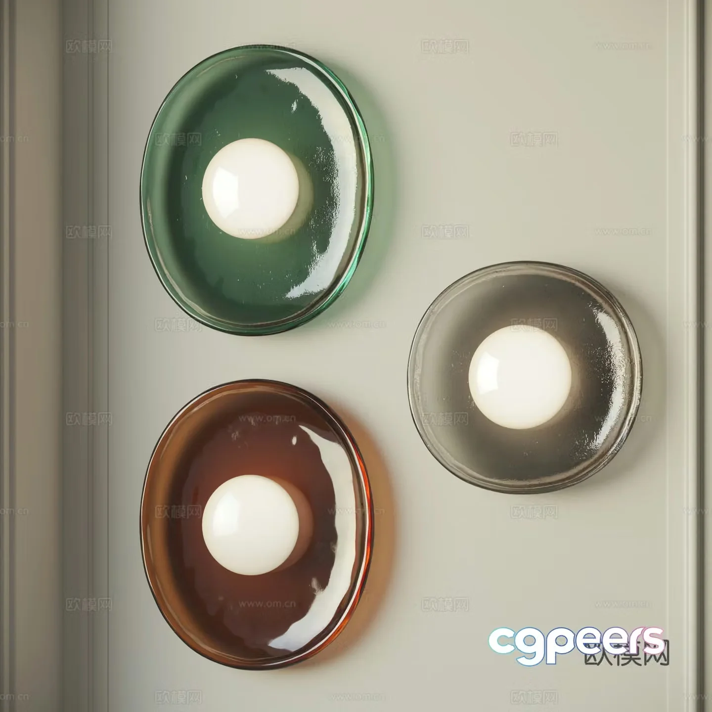 Modern glass wall lamp Glass wall lamp Medium style wall lamp 3D model