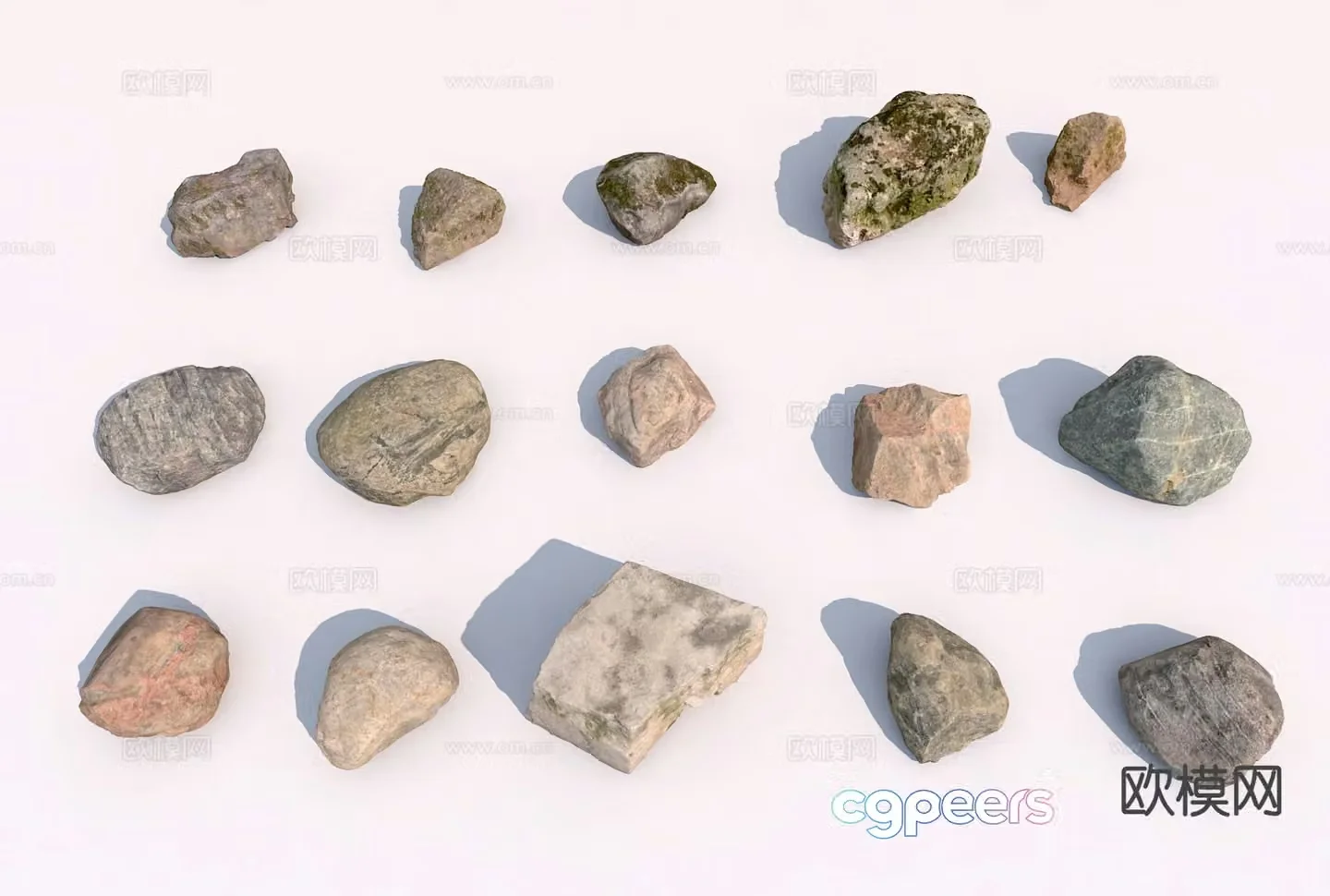 stone rock stone 3d model