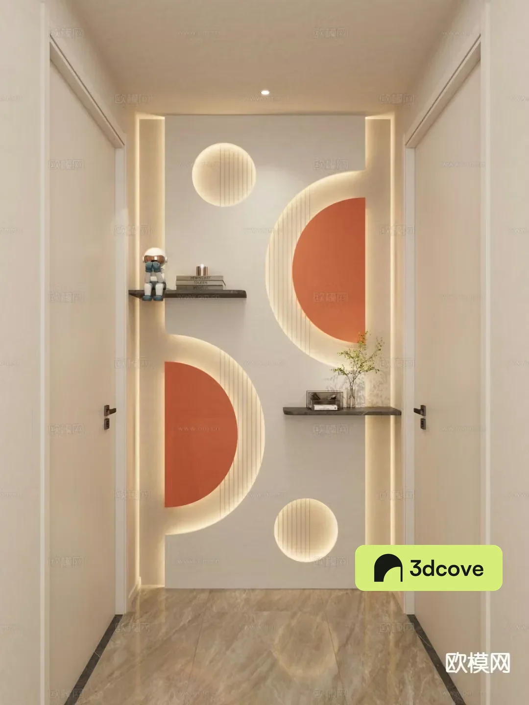 Cream style wall cabinet wall-mounted storage rack display rack