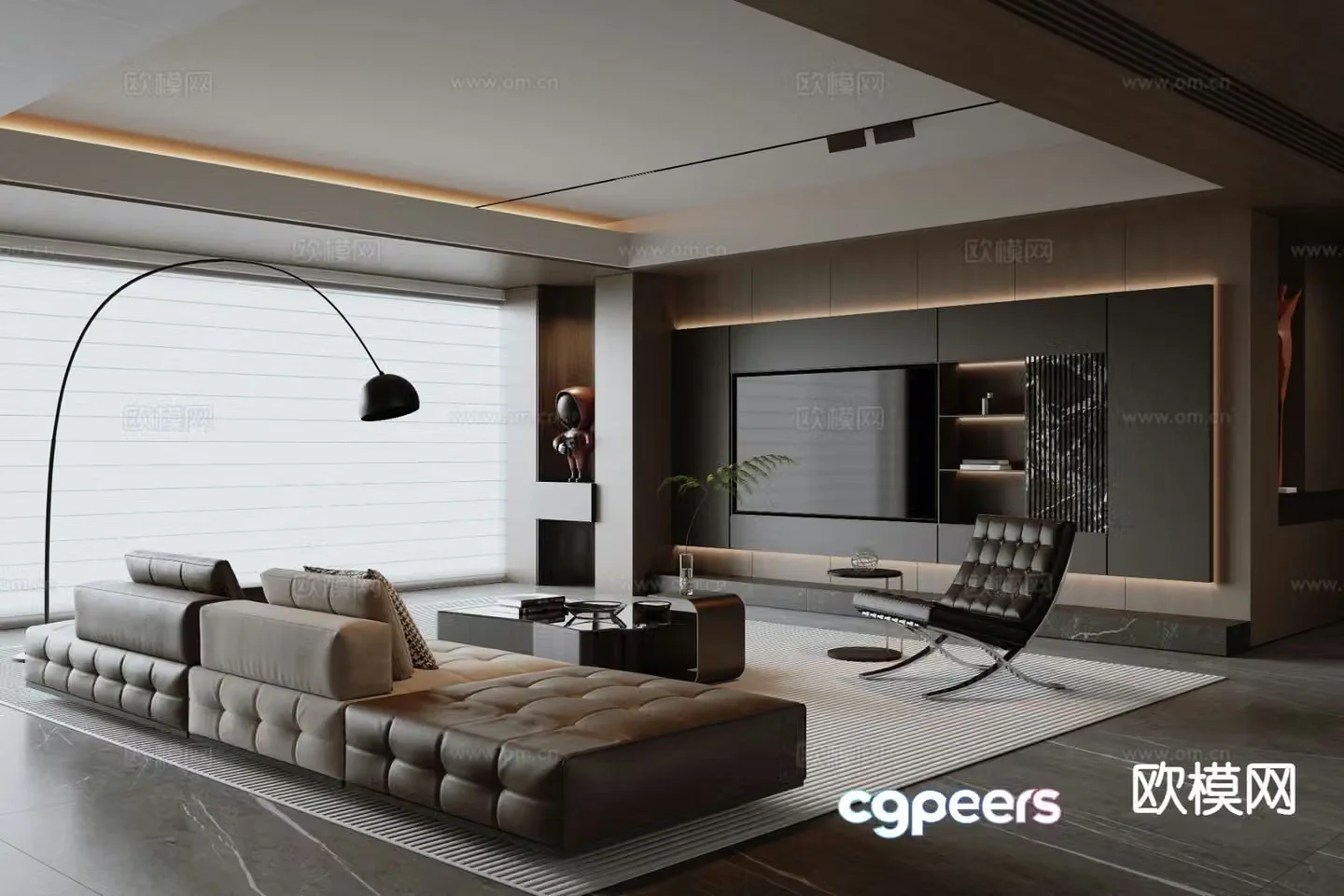 Italian living room 3d model