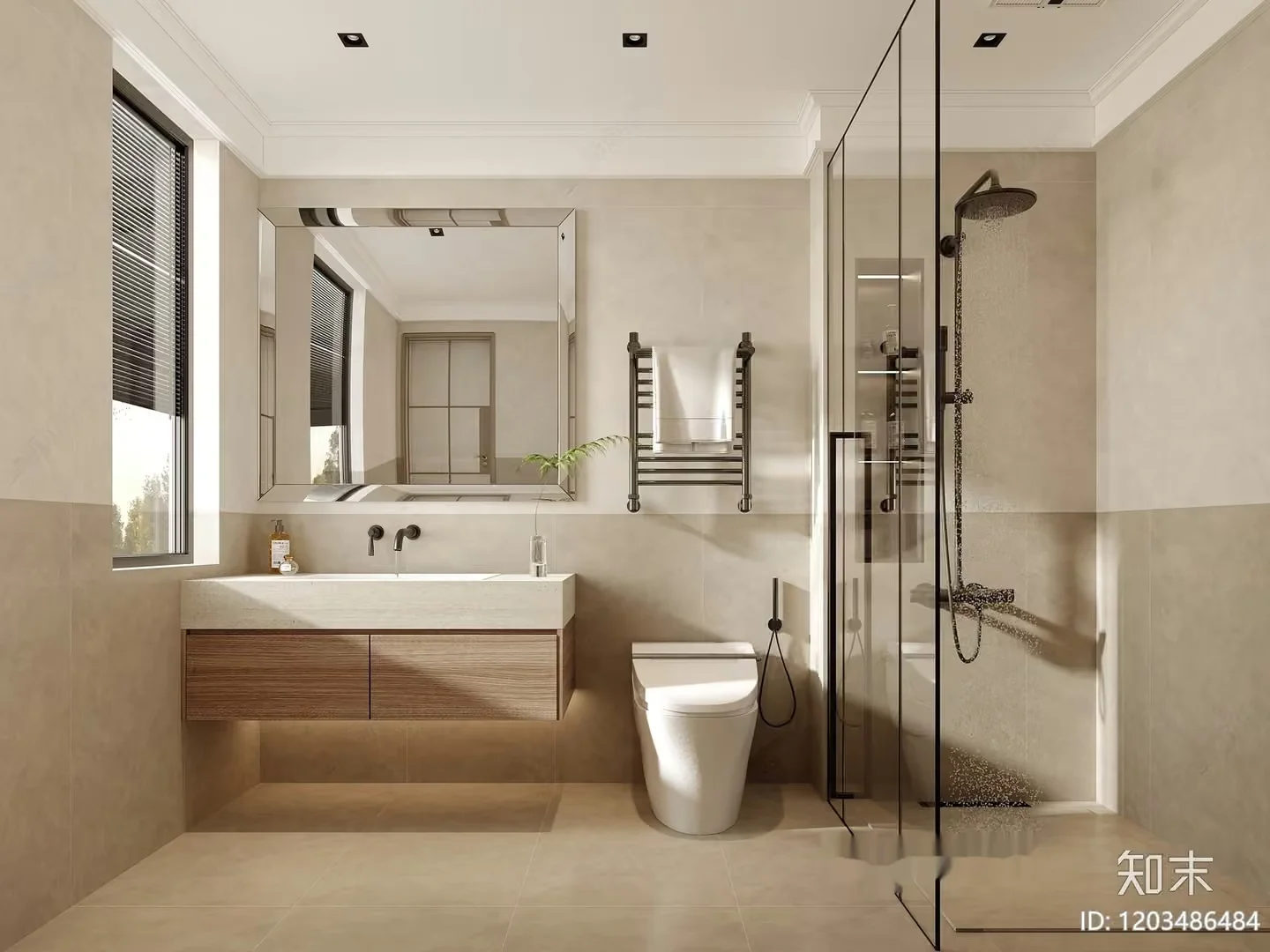 Modern Bathroom Interior 3D Model – 12322 – CORONA Render