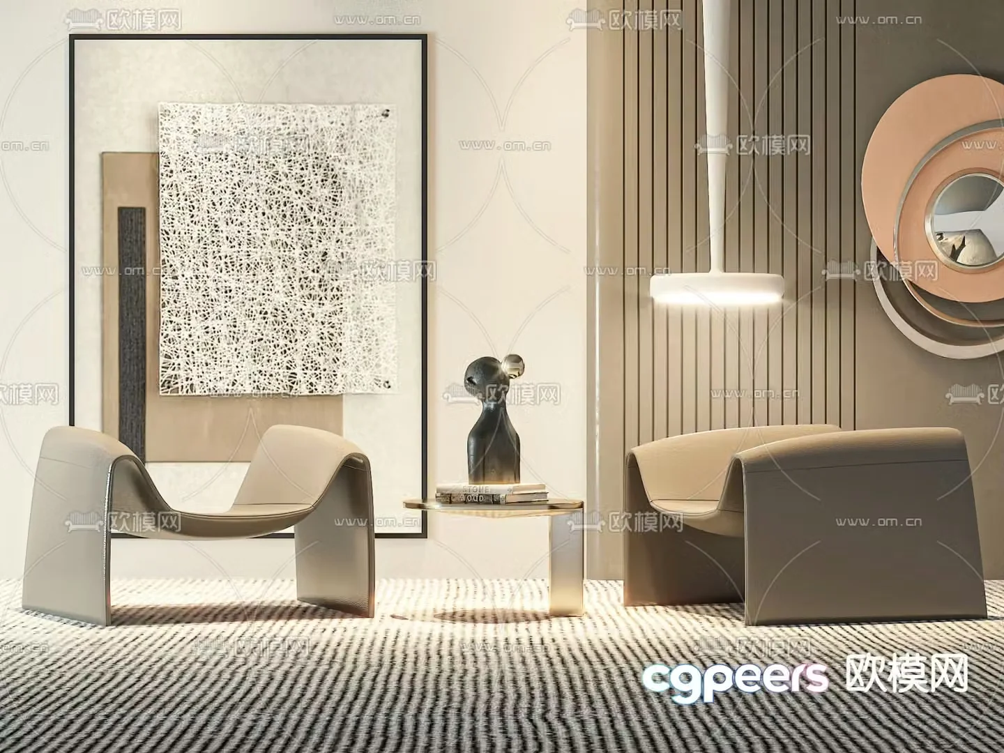 Leather sofa chair crab chair leisure chair 3d model