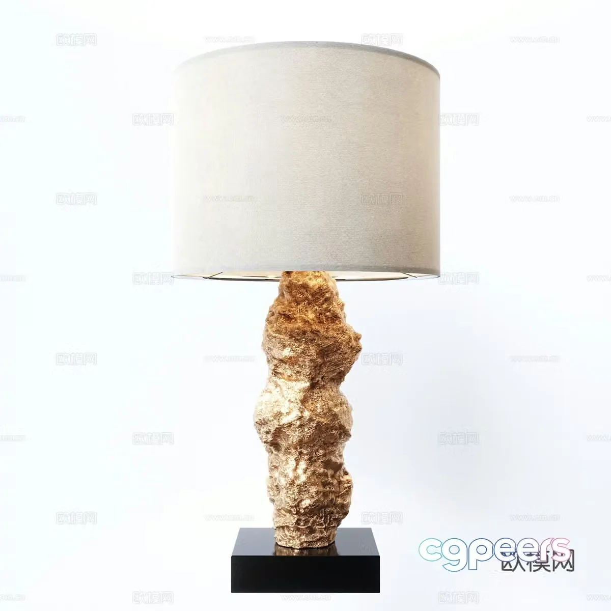 New Chinese style light luxury decorative desk lamp 3D model
