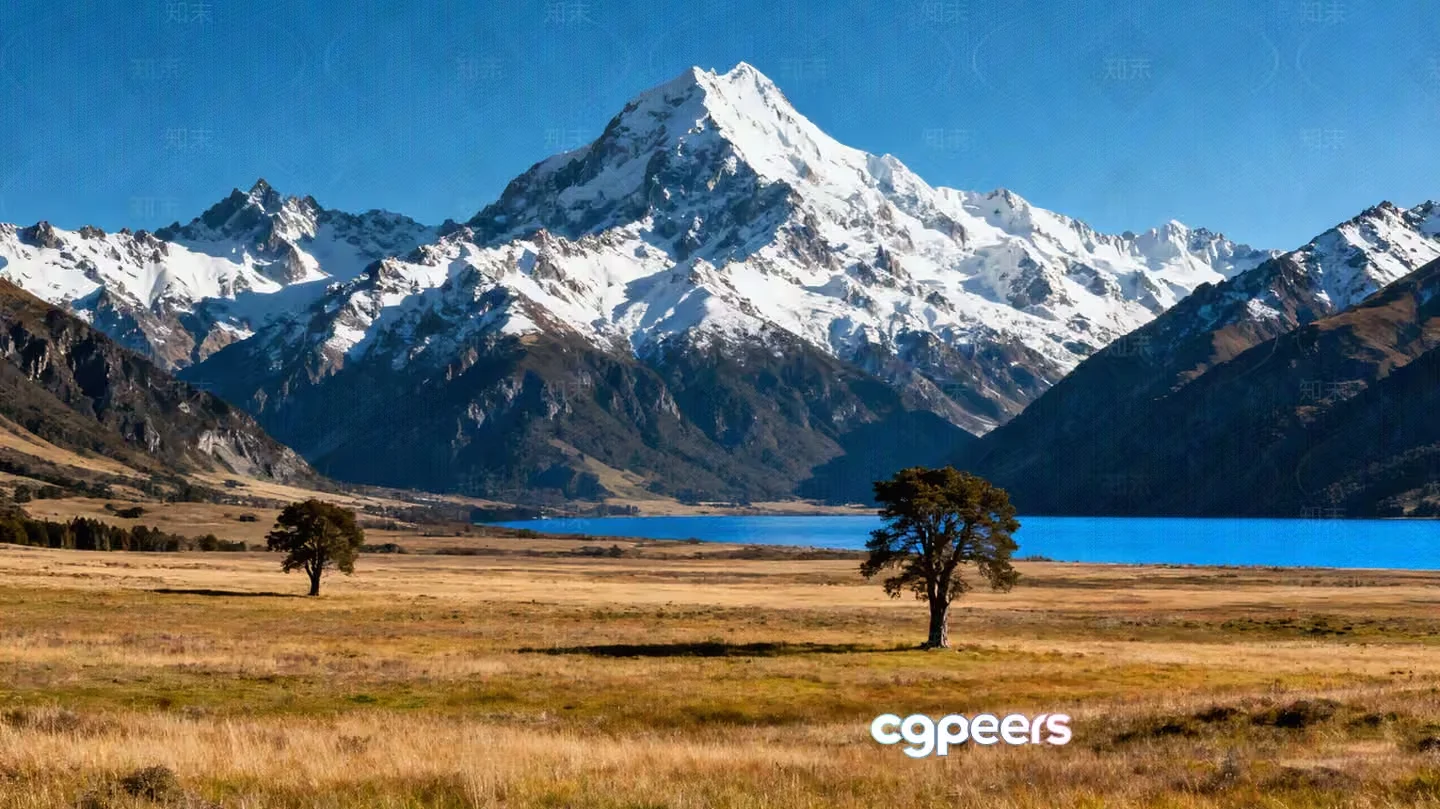 Snowy Mountain Range 3D Model – 4548 – VRAY Render