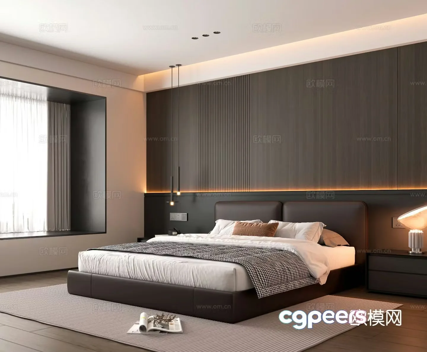 Italian style bedroom master bedroom 3d model