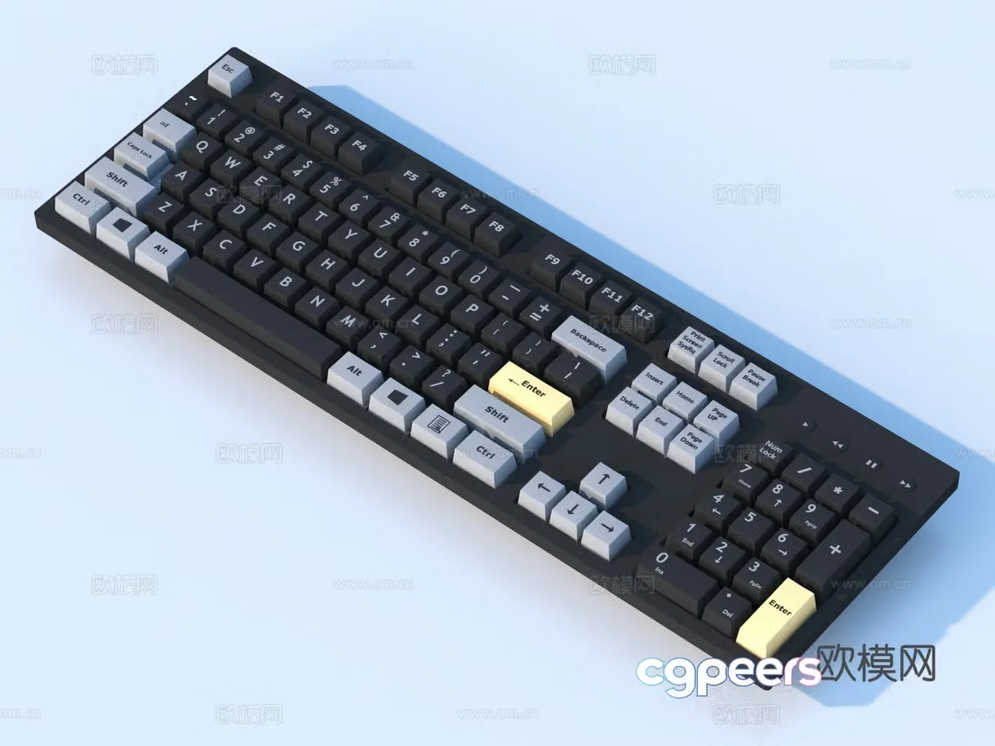 Keyboard Wireless keyboard Computer accessories 3d model