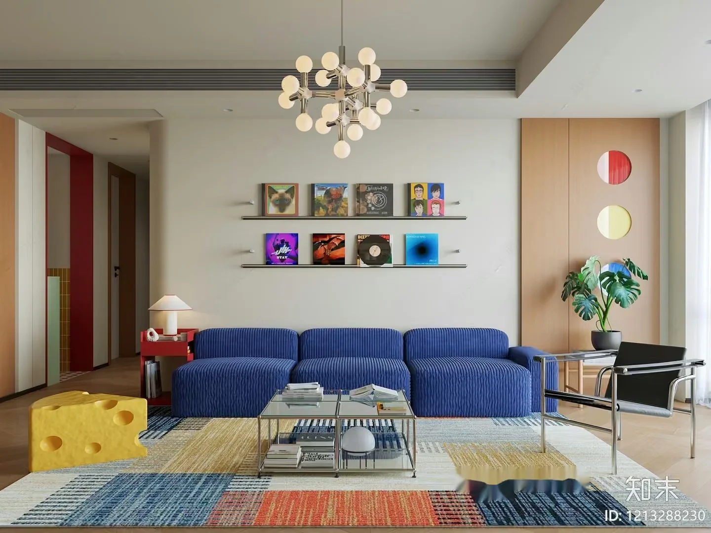 Modern Living Room 3D Model – 6191 – VRAY Render