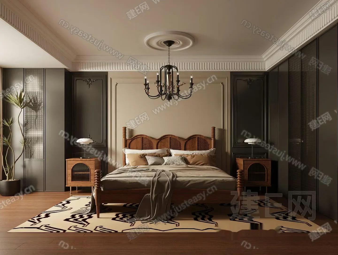 Cozy Bedroom 3D Model – 13653 – VRAY Render