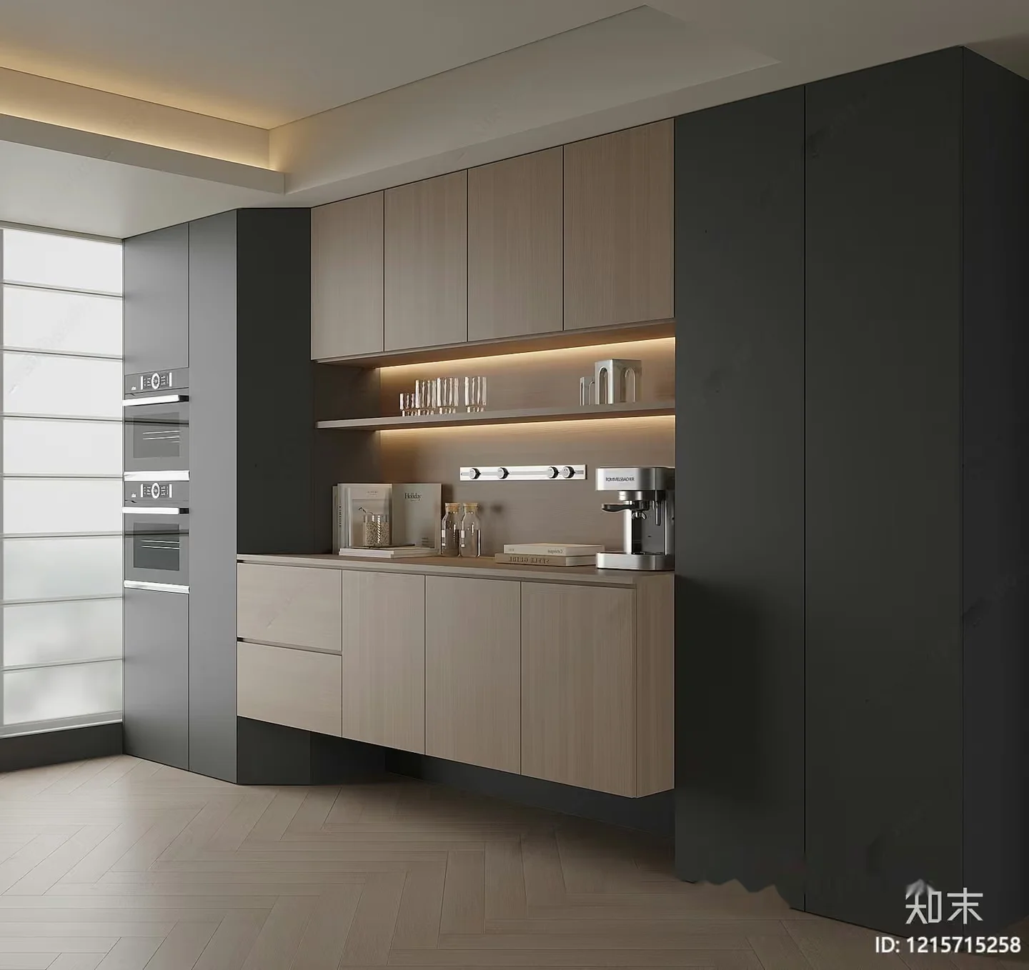 Modern Kitchen Decor 3D Model – 10650 – VRAY Render