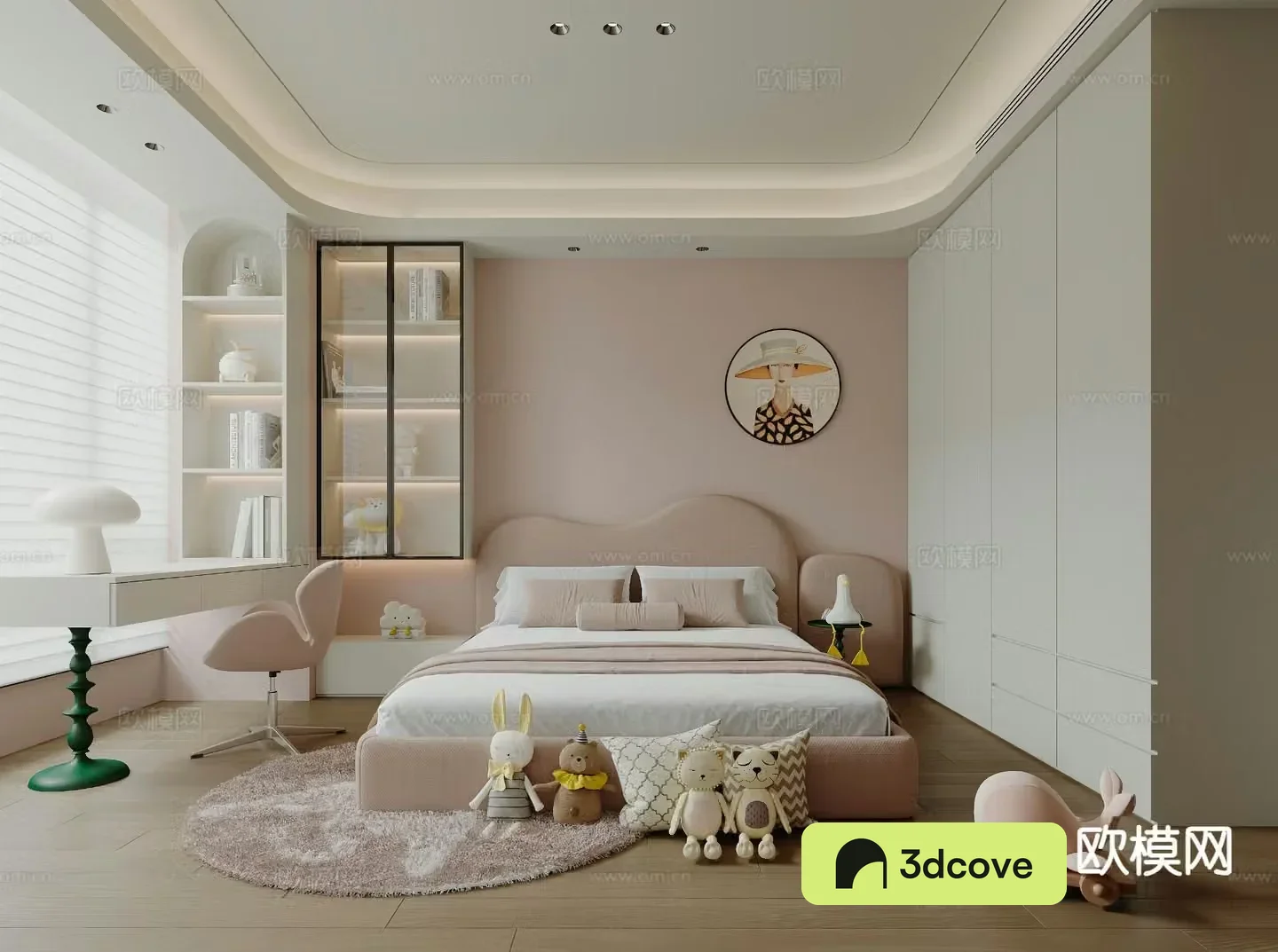 Modern children’s room girl’s room kid’s room