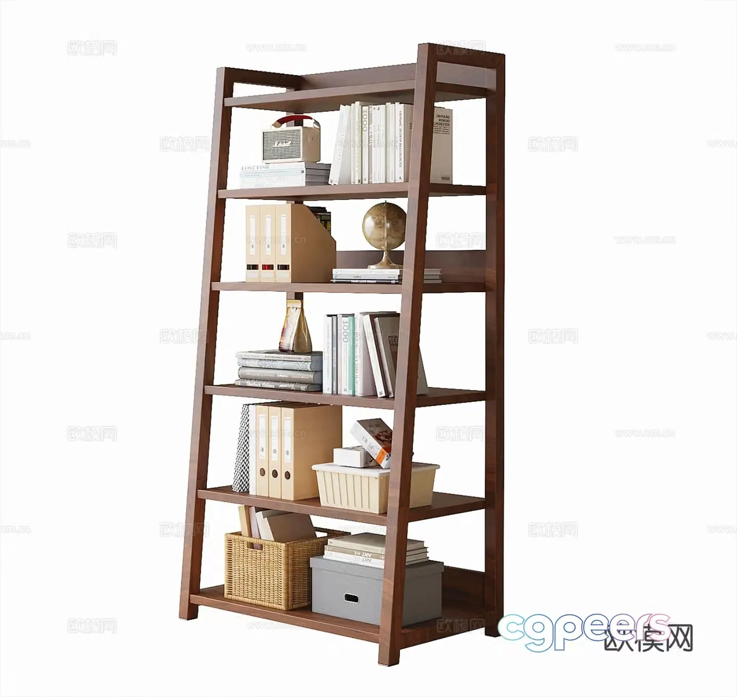 Modern storage rack decorative rack bookshelf 3d model