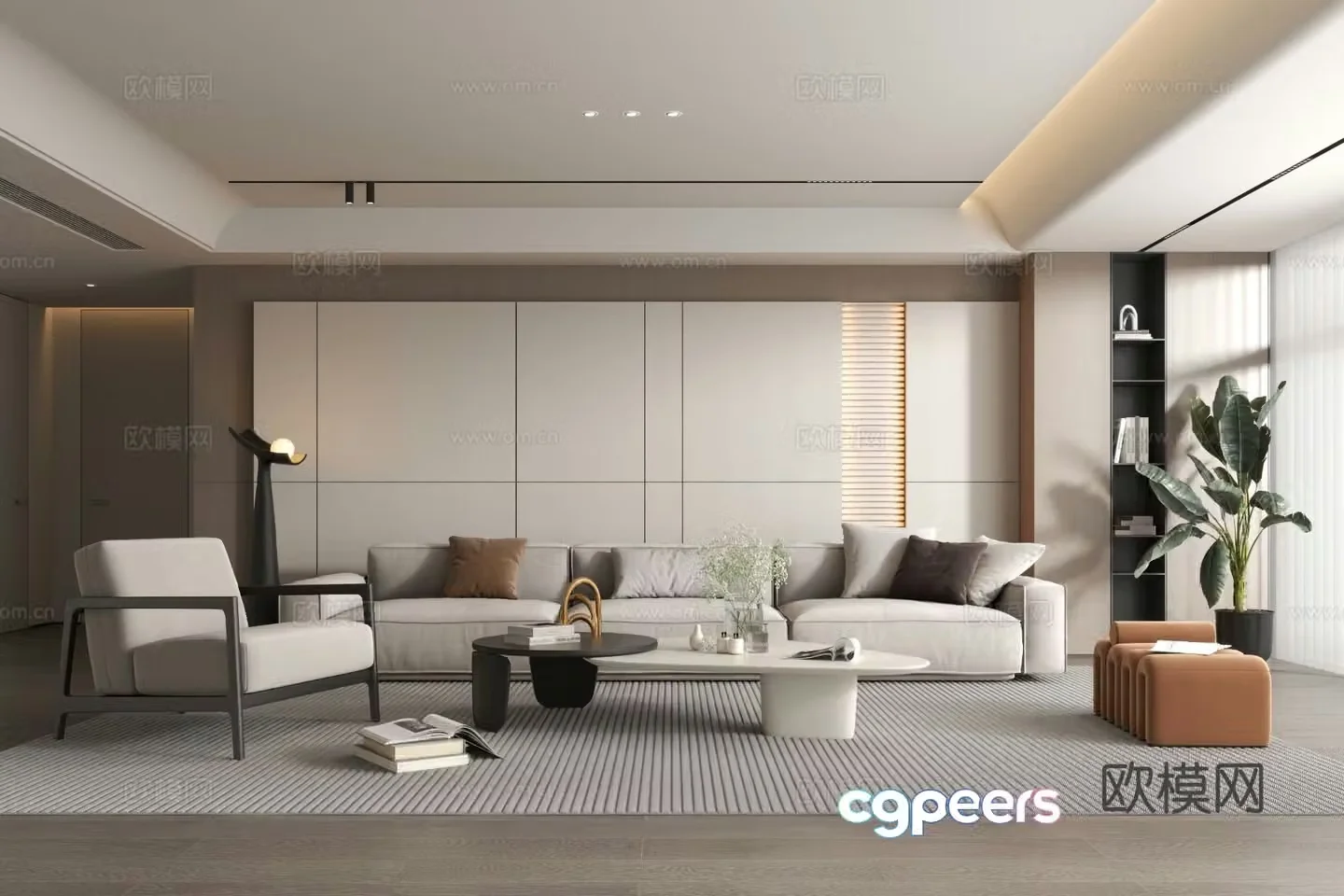 Modern living room 3d model
