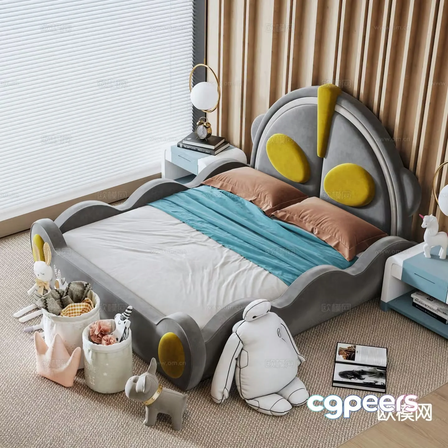 Modern children’s bed child’s bed 3d model