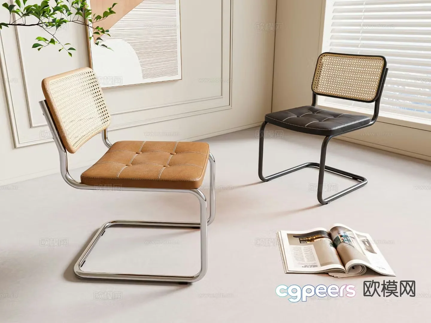 Medieval style chair single chair dining chair 3d model