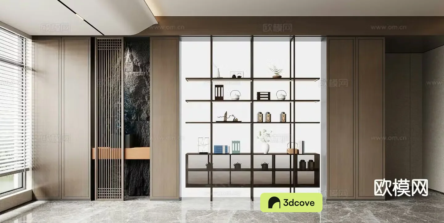 New Chinese tea cabinet tea rack