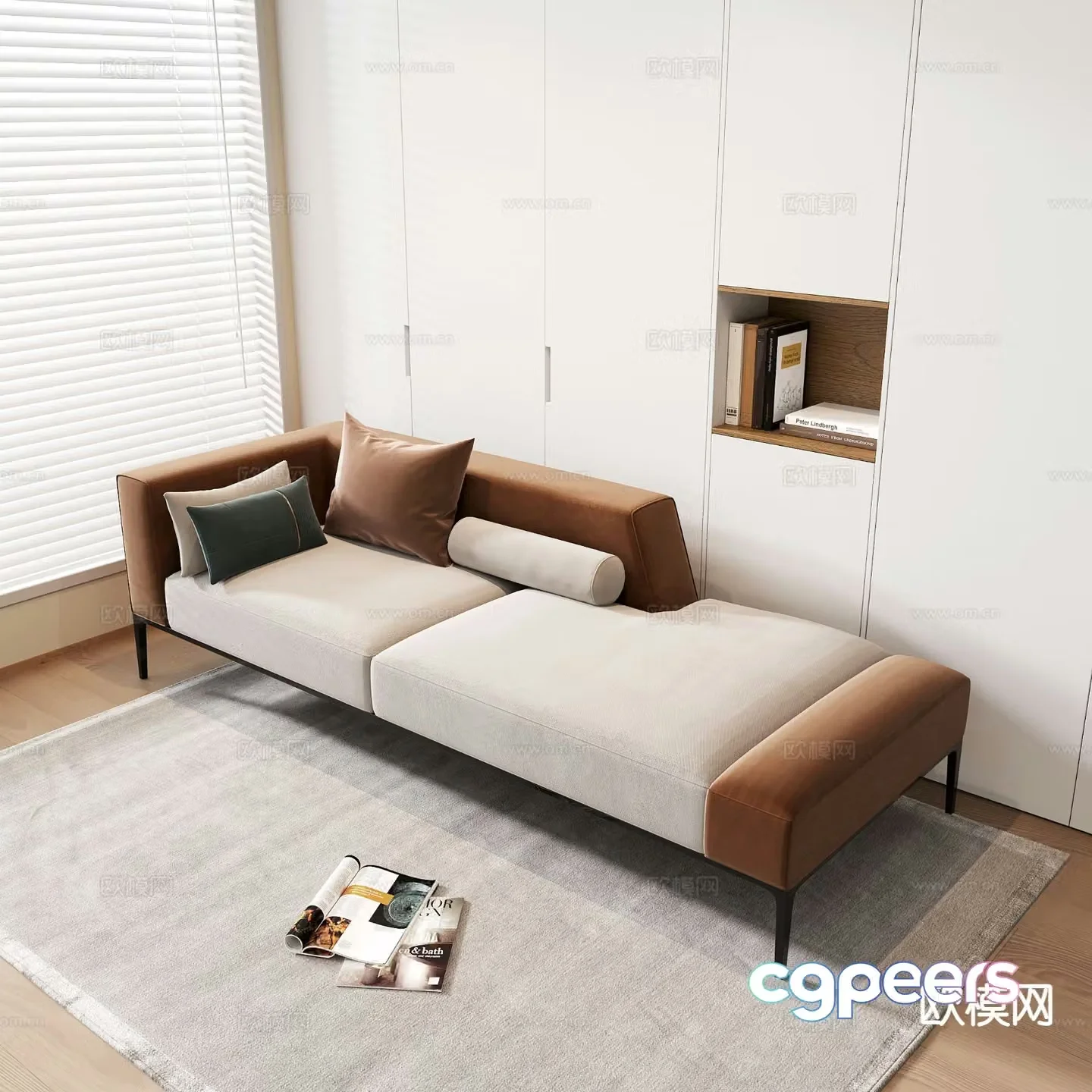 Modern chaise longue chaise longue 3D model