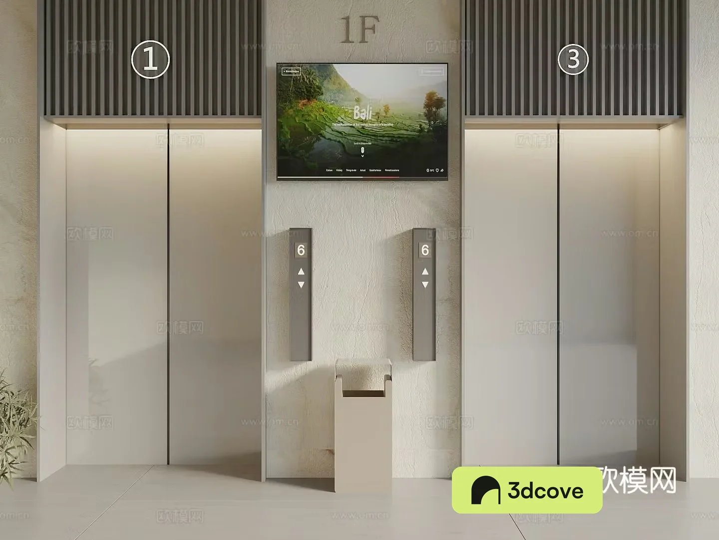Modern elevator hall Shopping mall elevator Hotel elevator Office elevator