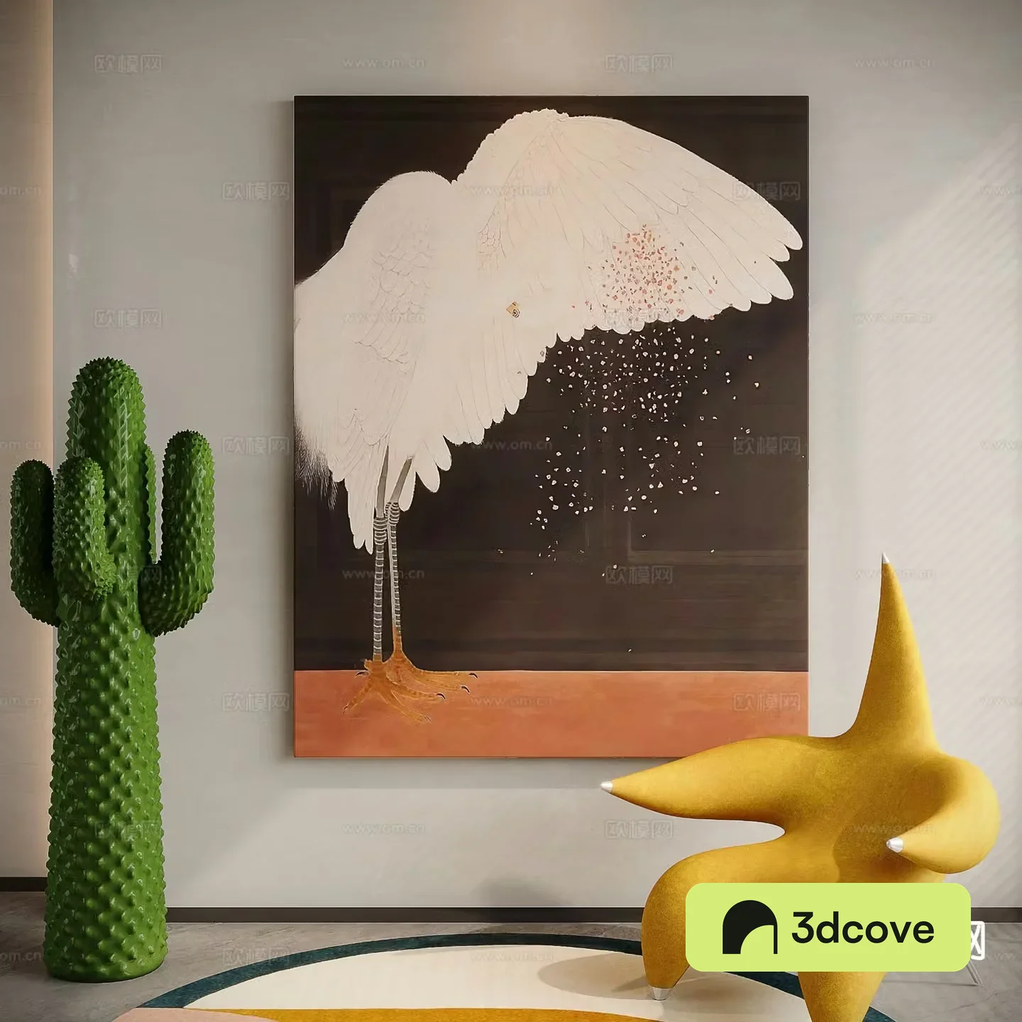 Modern art hanging painting texture painting