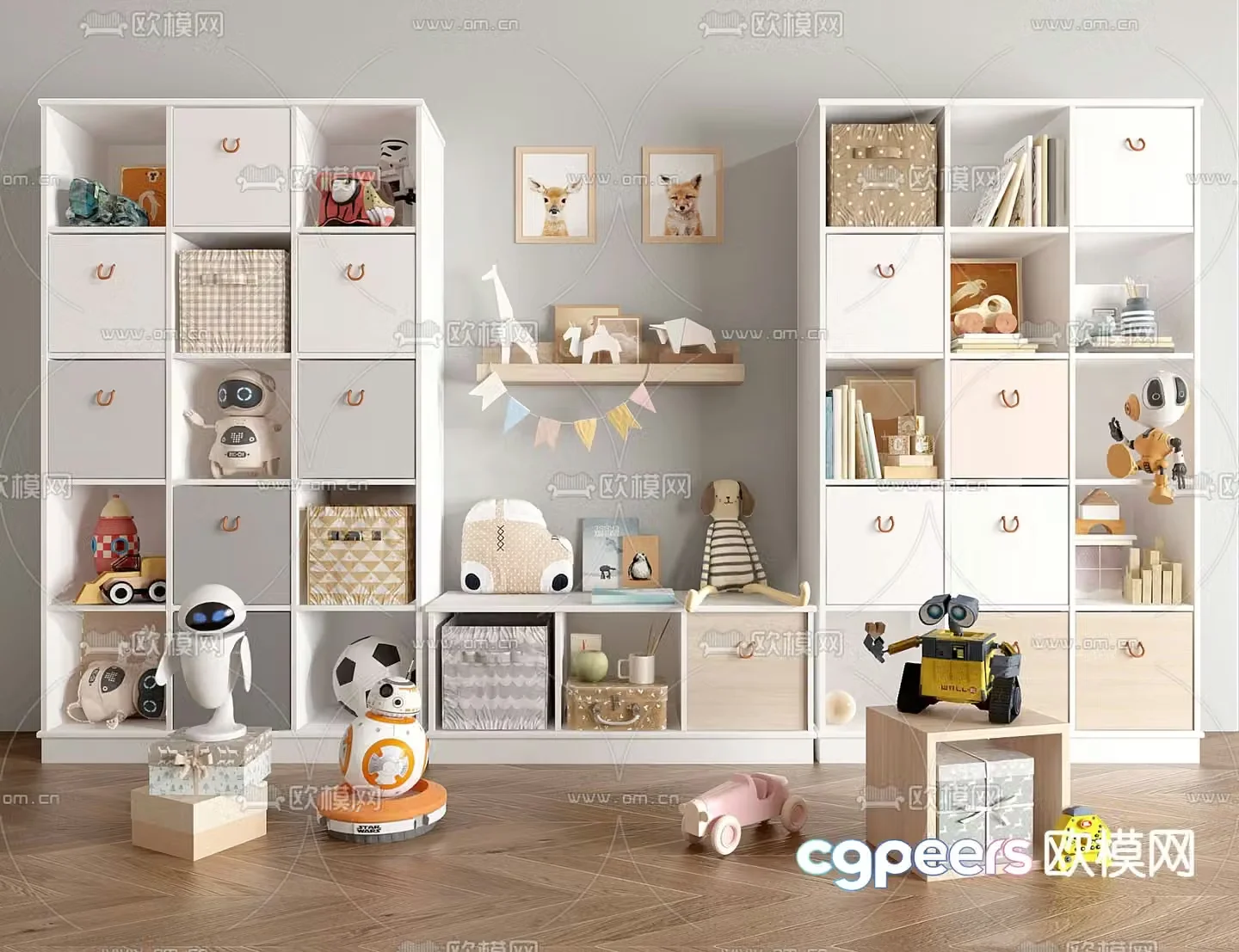 Children’s storage cabinet toy cabinet 3d model