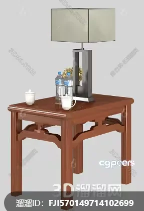 Wooden End Table 3D Model – 14660 – VRAY Render