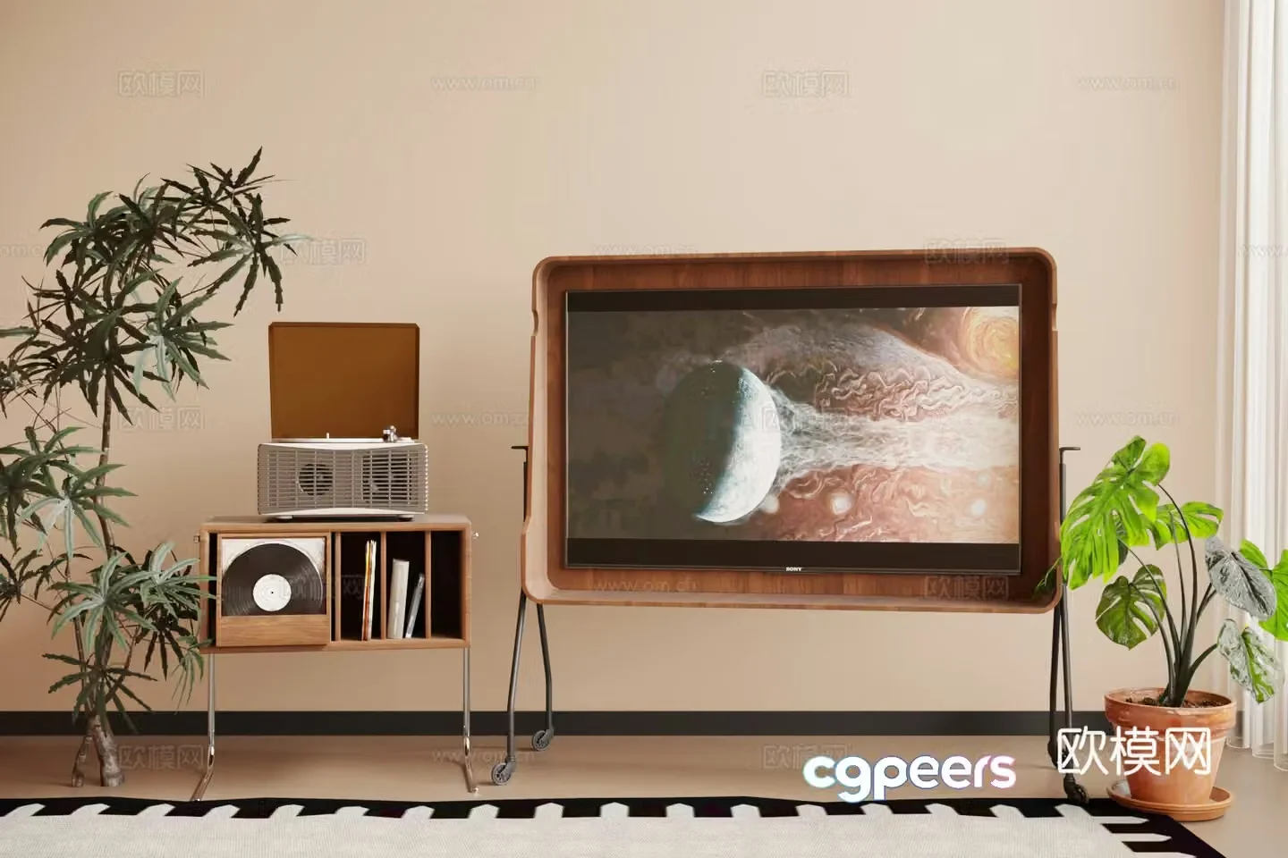 Mobile TV Mobile TV Stand 3D Model