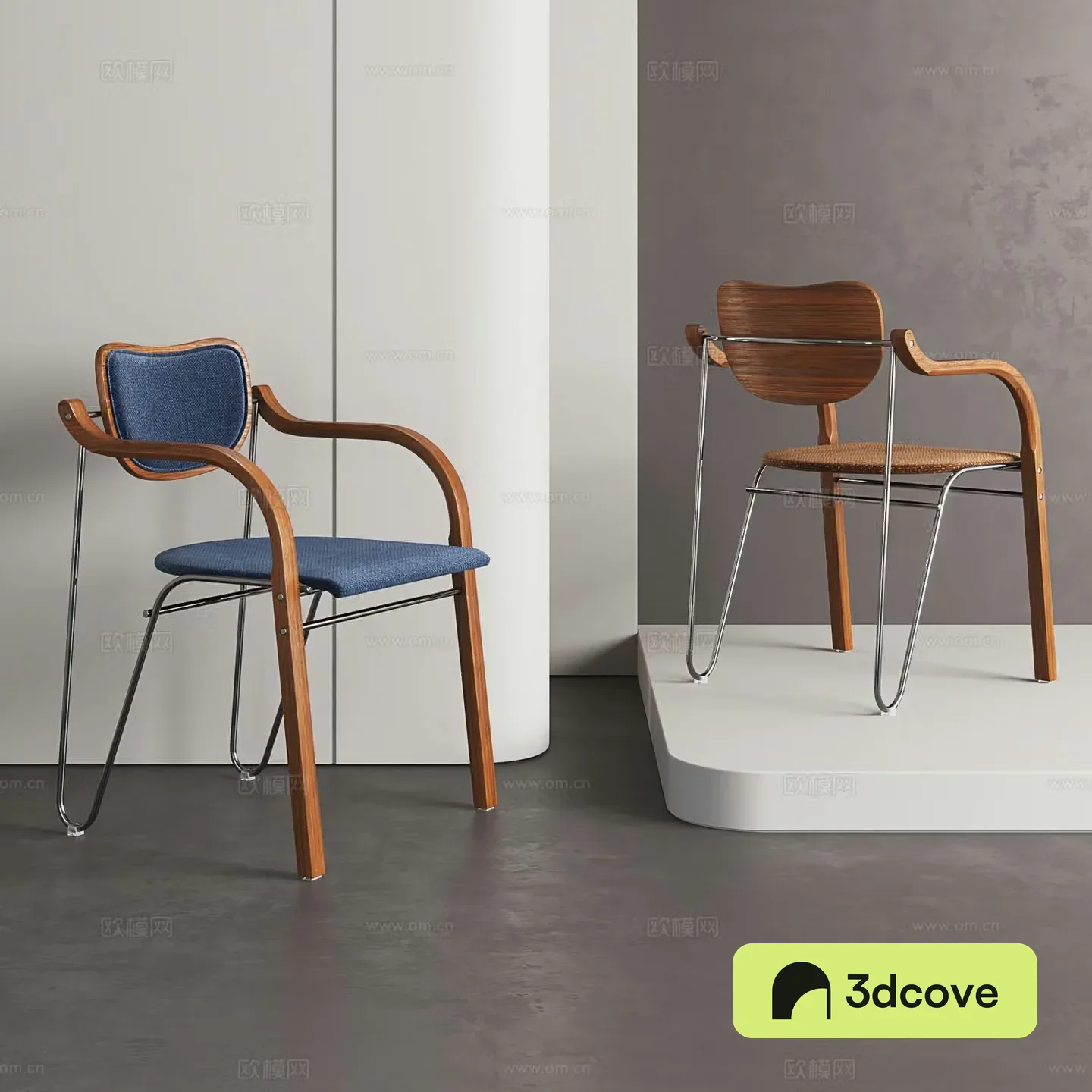 Retro dining chair medieval dining chair light luxury backrest chair single chair