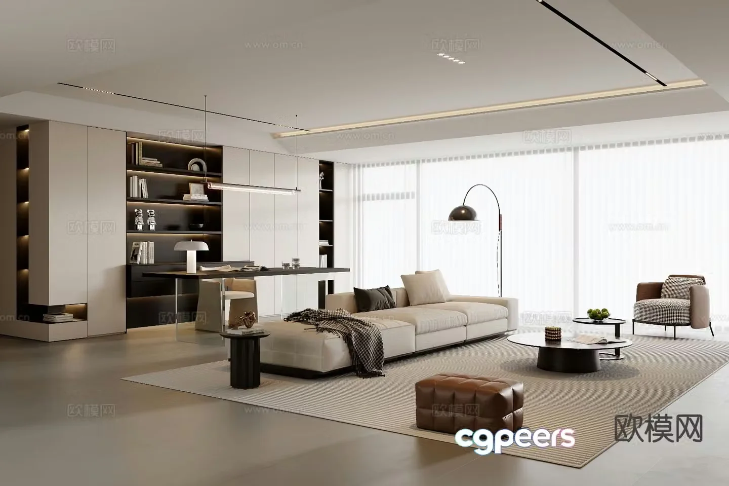 Modern living room 3d model