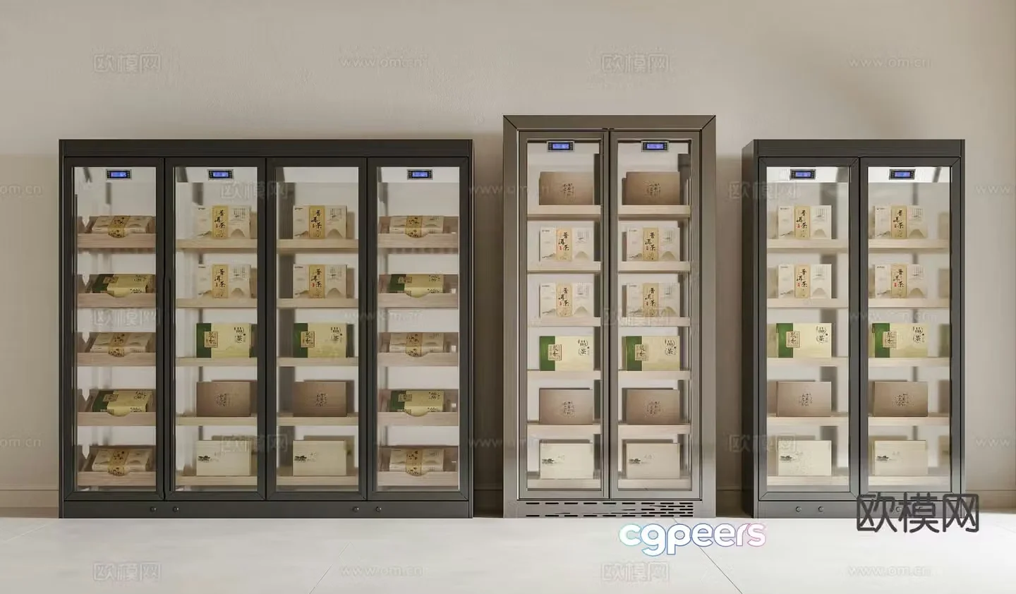 Modern thermostatic tea cabinet thermostatic storage cabinet 3d model