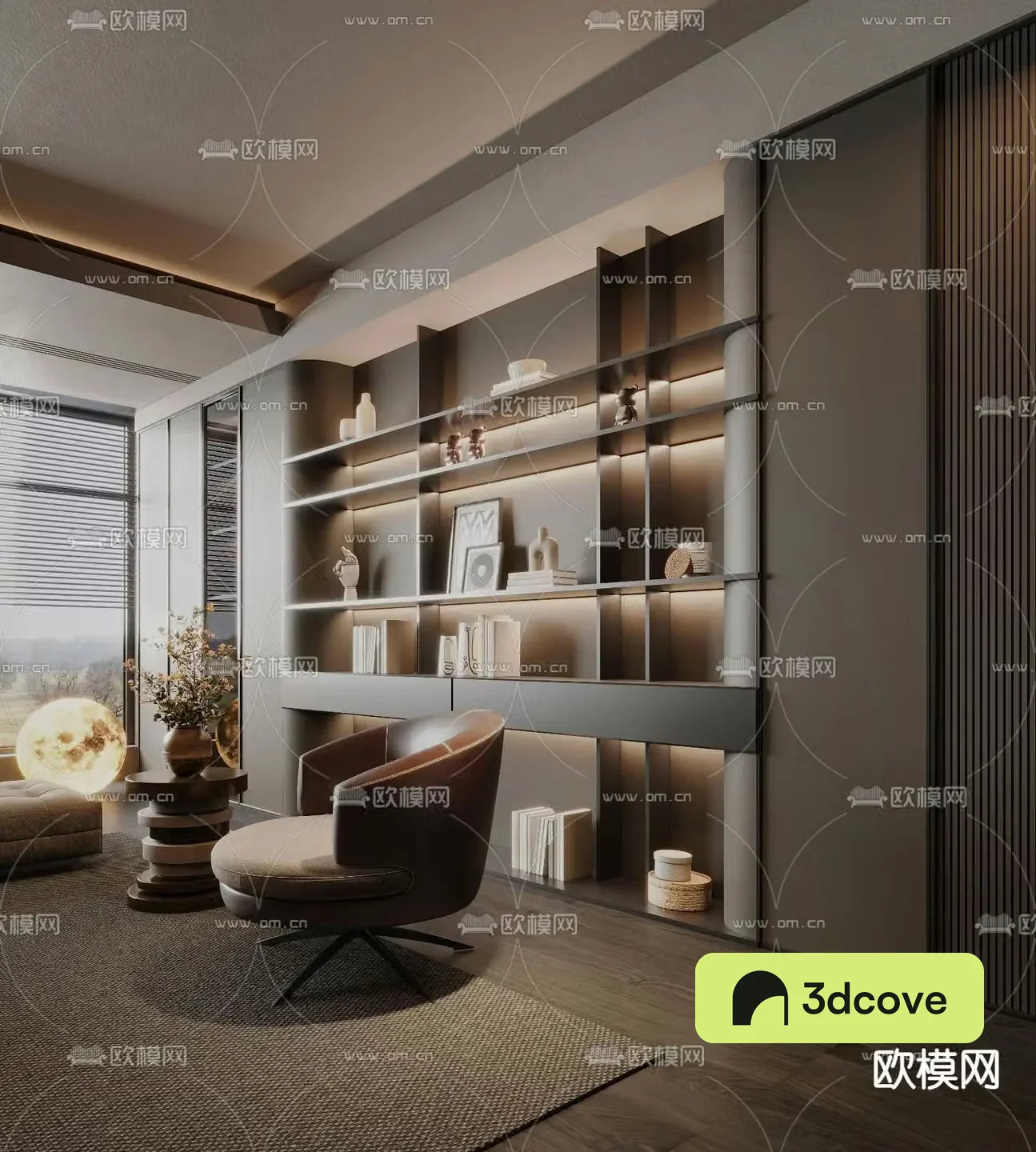 bookcase bookshelf sofa background