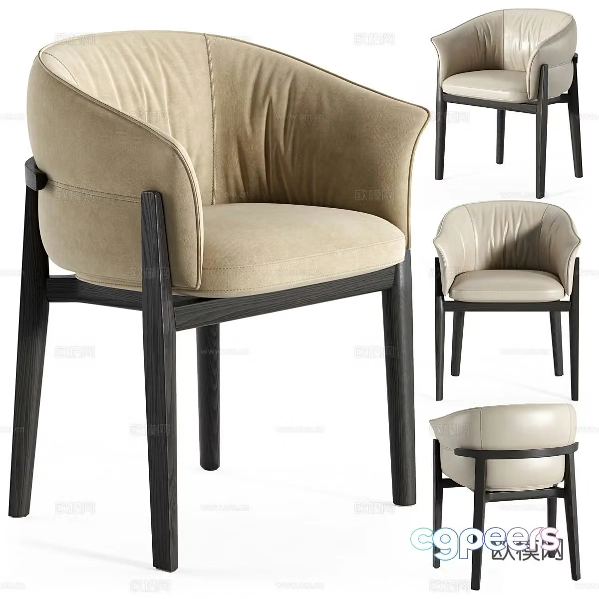 New Chinese Poliform Leopold Chair 3D Model