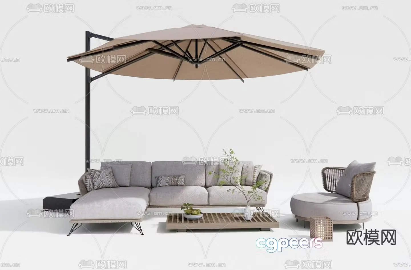 Modern outdoor sofa 3d model