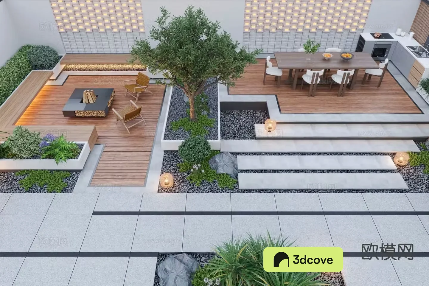 Courtyard landscape garden
