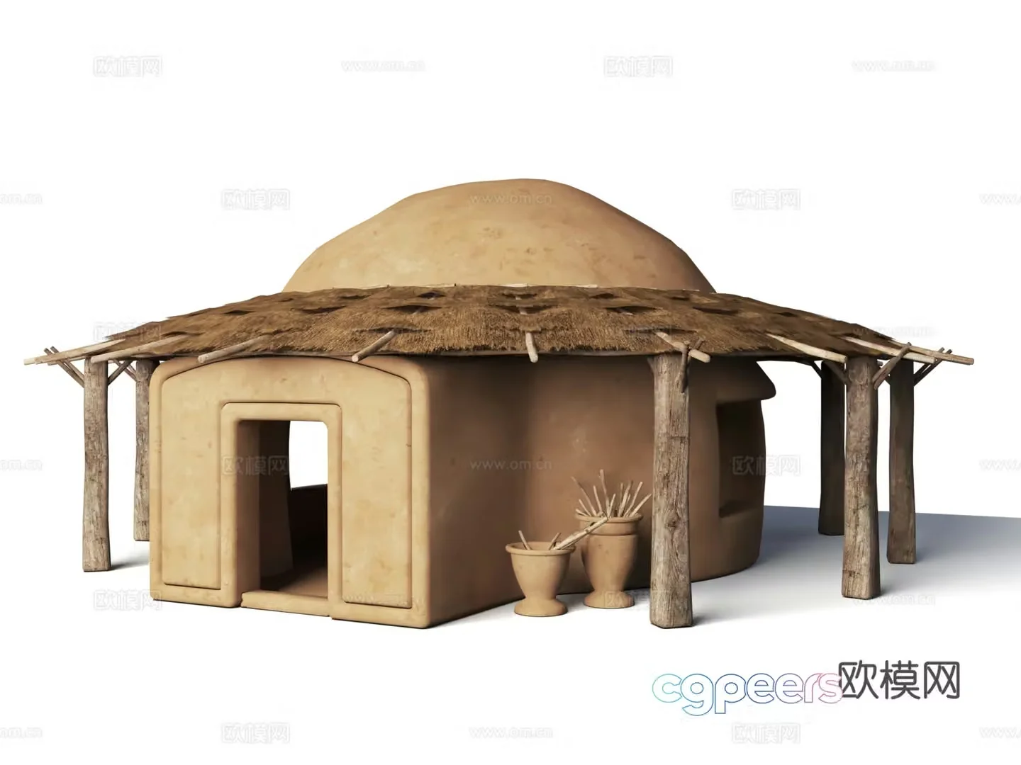 Ancient Primitive Man Thatched House Architecture Ancient Man Ruins Thatched House Thatched House Thatched House Thatched House Thatched House Thatched Pavilion 3D Model