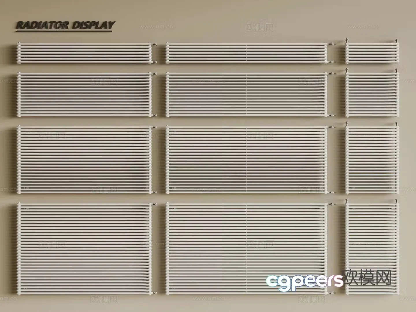 Modern radiator Heating pipe 3d model