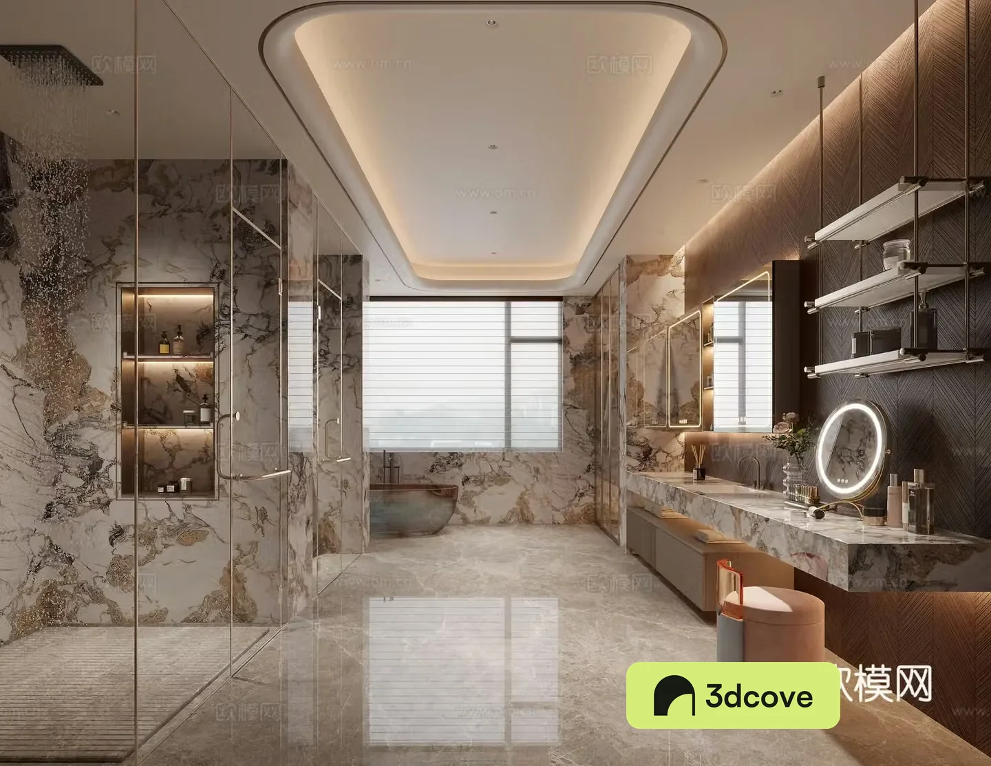 Modern light luxury bathroom