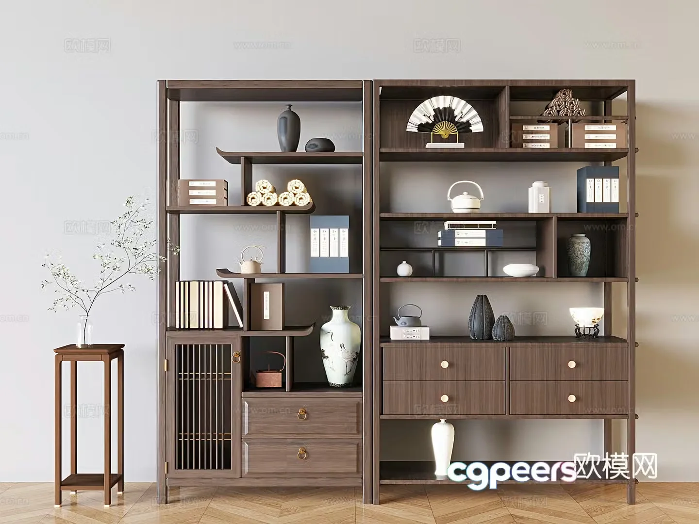 Chinese style Bogu rack 3D model