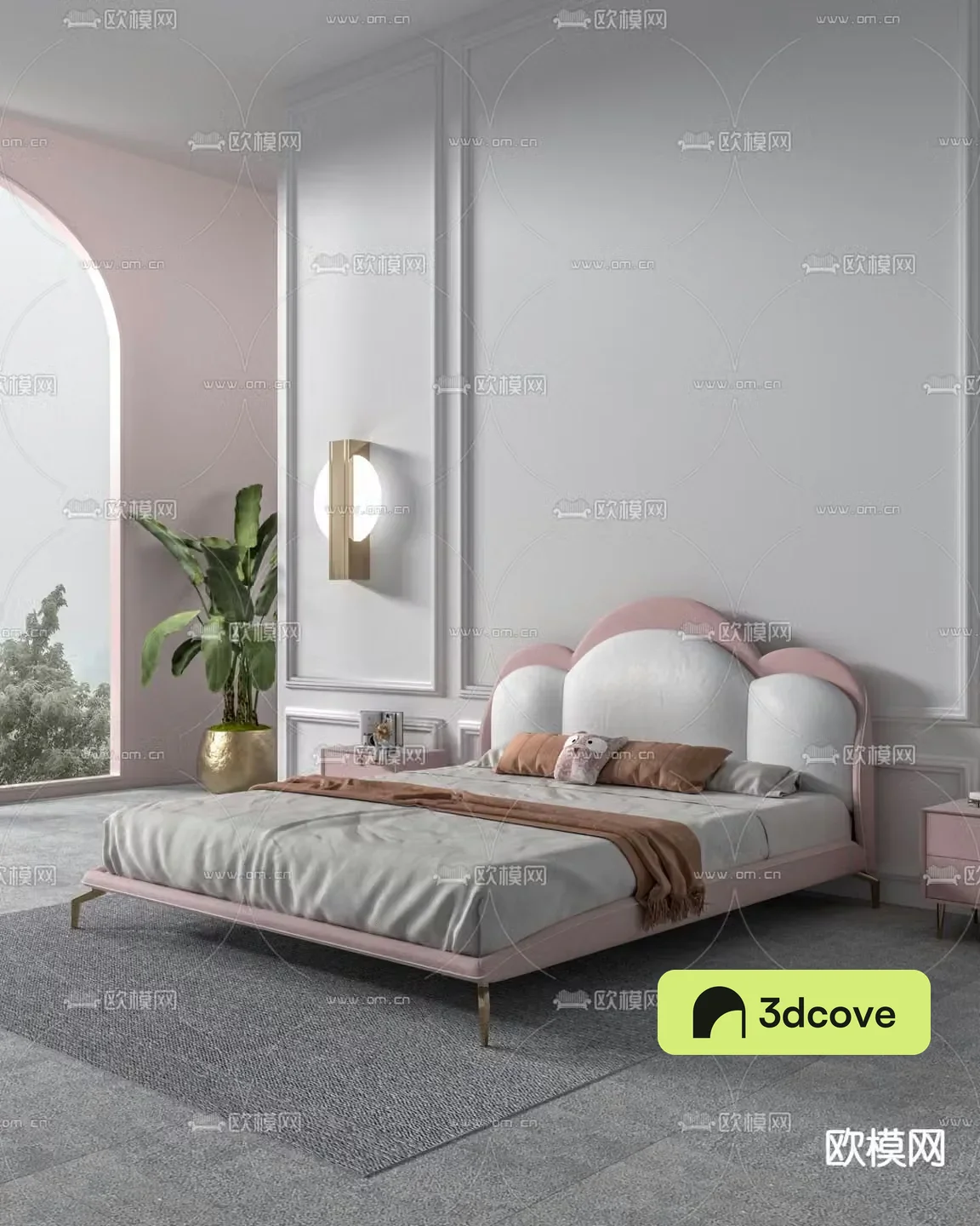 Modern fabric children’s bed