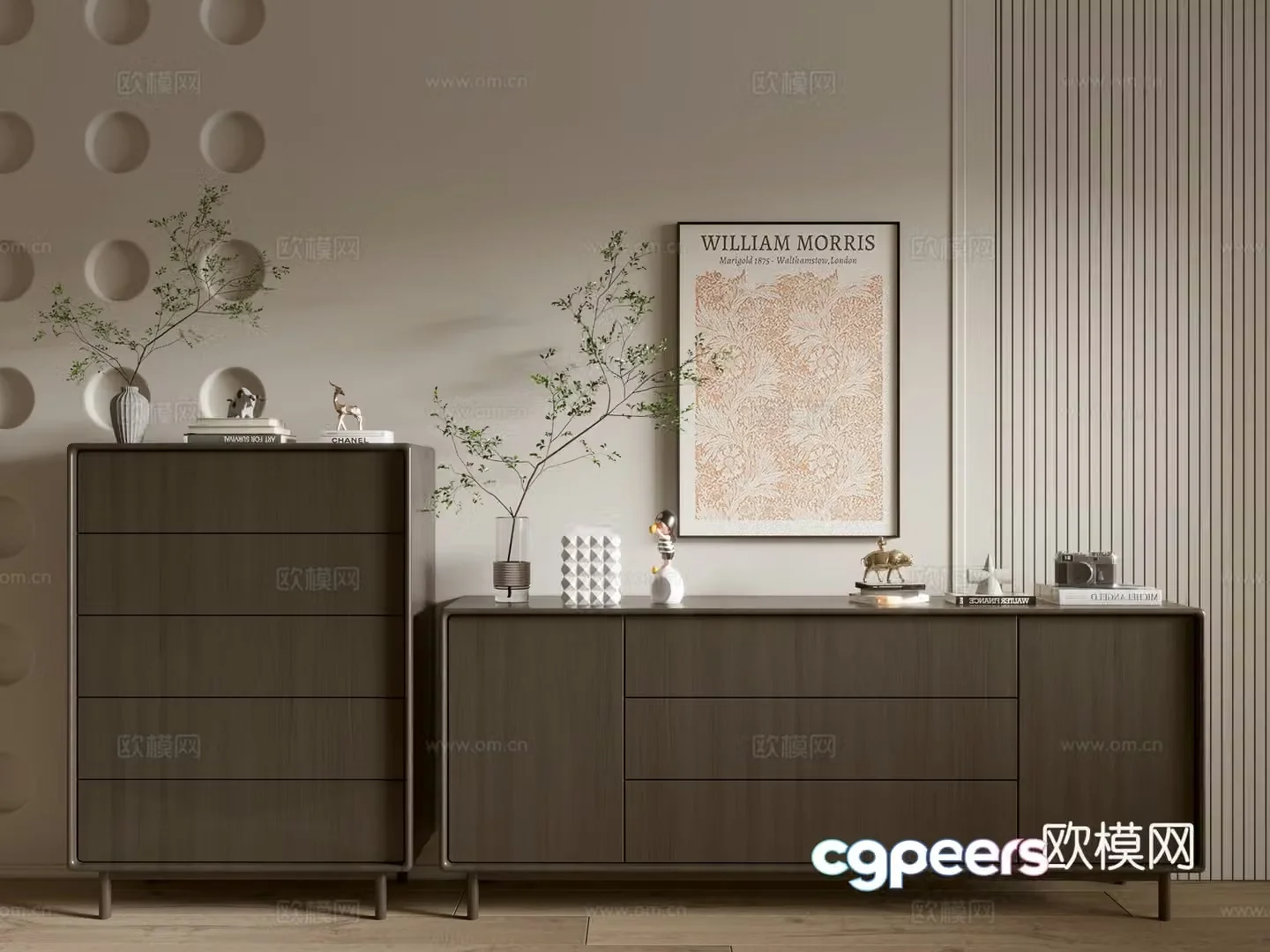 Modern wood grain cabinet minimalist wind cabinet whole cabinet sideboard cabinet balcony cabinet storage cabinet 3d model